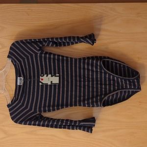 YSTR Striped Bodysuit NWT S